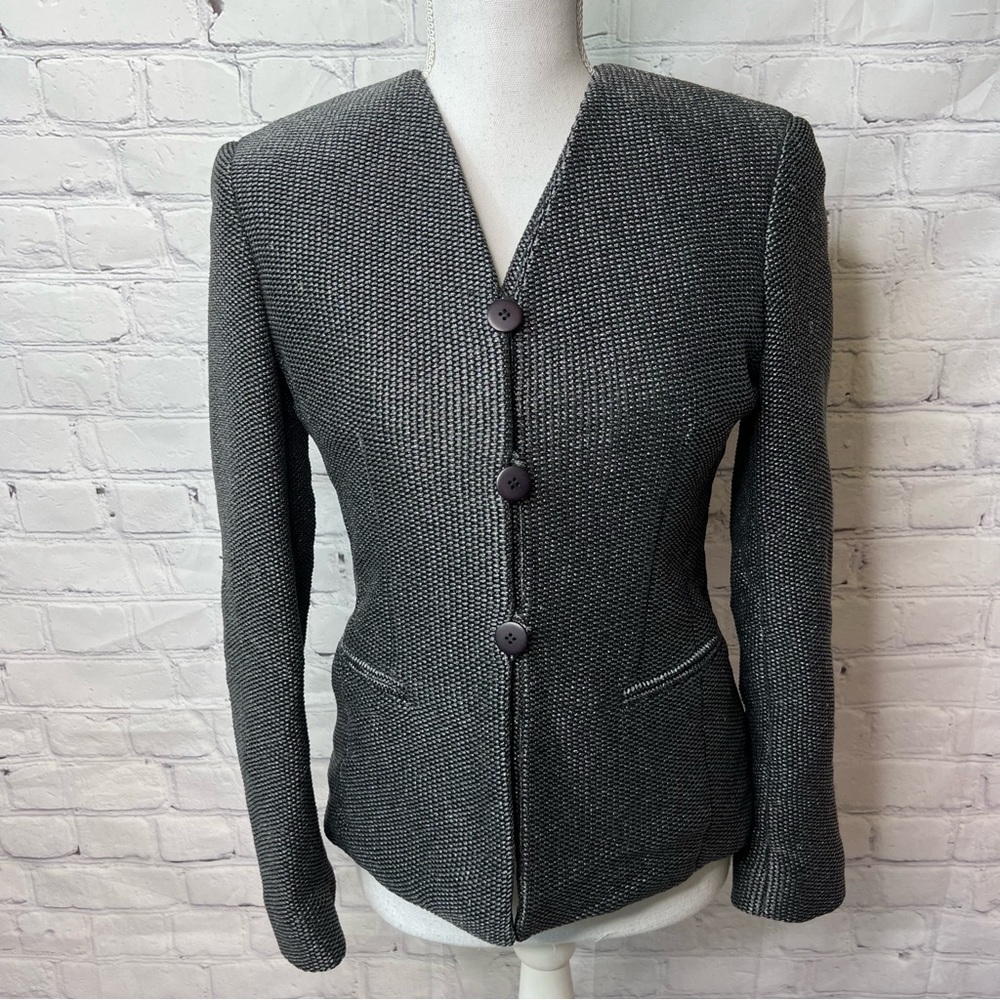Emanuel Ungaro Black and Gray Blazer